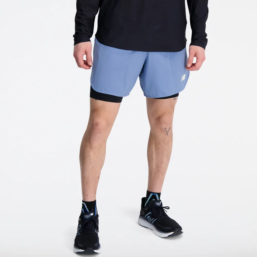 ODZIEZ BIEGOWA|BIEGANIE*New Balance ODZIEZ BIEGOWA|BIEGANIE Spodenki męskie MS33282MYL – e