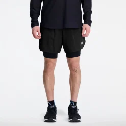 ODZIEZ BIEGOWA|BIEGANIE*New Balance ODZIEZ BIEGOWA|BIEGANIE Spodenki męskie MS33282BK – czarne