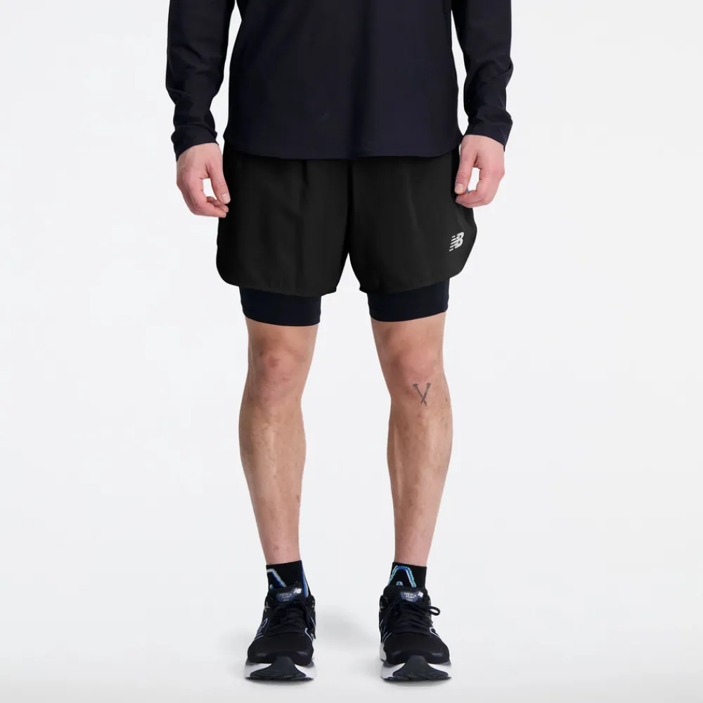 ODZIEZ BIEGOWA|BIEGANIE*New Balance ODZIEZ BIEGOWA|BIEGANIE Spodenki męskie MS33282BK – czarne