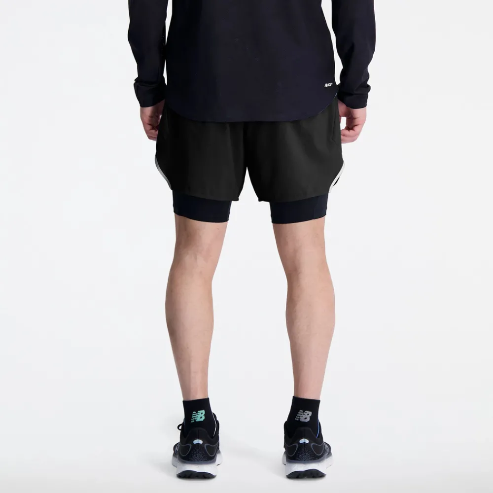 ODZIEZ BIEGOWA|BIEGANIE*New Balance ODZIEZ BIEGOWA|BIEGANIE Spodenki męskie MS33282BK – czarne
