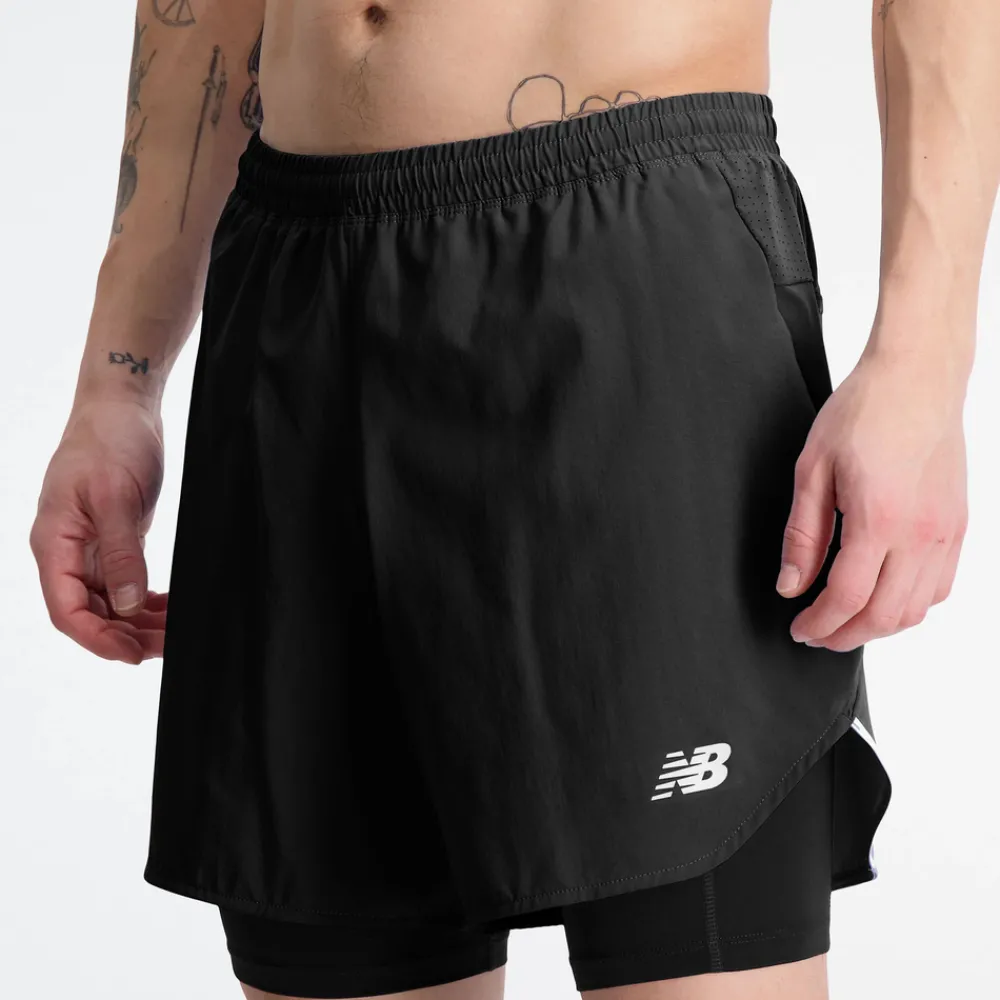 ODZIEZ BIEGOWA|BIEGANIE*New Balance ODZIEZ BIEGOWA|BIEGANIE Spodenki męskie MS33282BK – czarne