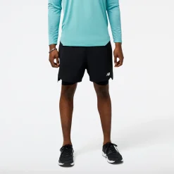 ODZIEZ BIEGOWA|BIEGANIE*New Balance ODZIEZ BIEGOWA|BIEGANIE Spodenki męskie MS31244BK – czarne