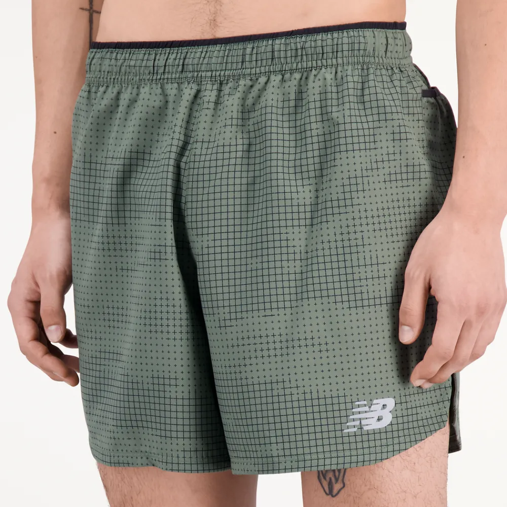 ODZIEZ BIEGOWA|BIEGANIE*New Balance ODZIEZ BIEGOWA|BIEGANIE Spodenki męskie MS21269DON – zielone